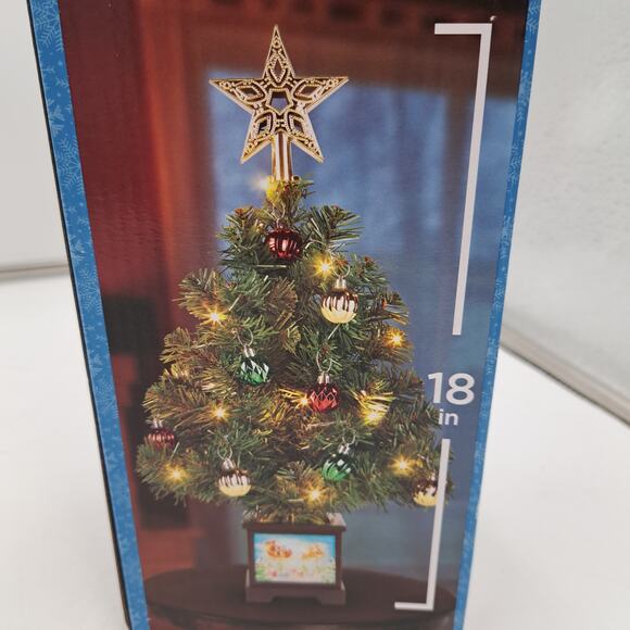 HolidayStyle 18" prelite green tree lighted base 45tips 14warm white LED lights. - Picture 2 of 4